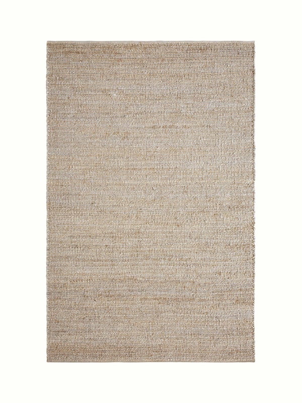 Textured Solid Grey Jute Natural Fibre Rug (5X8 Ft)