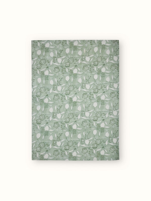 Anika Green Floral Cotton Sanganeri Hand Block Printed Dish Towels (4 Pcs)