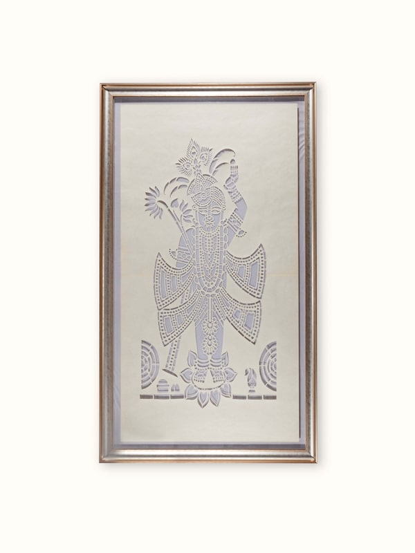 Sanjhi Paper Stencil Kamal Katsya Shringar Shreenathji Wall Art