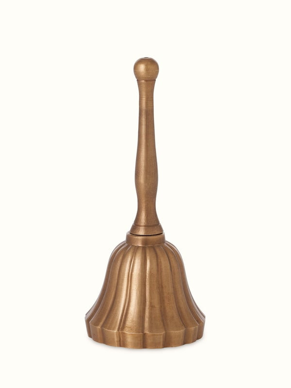 Polished Brass Curved Pooja Bell
