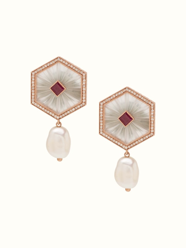 Lapidary 14 Karat Gold Drop Earrings