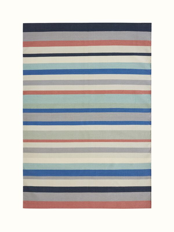 Modern Geo Stripe Lawan Cotton Panja Dhurrie