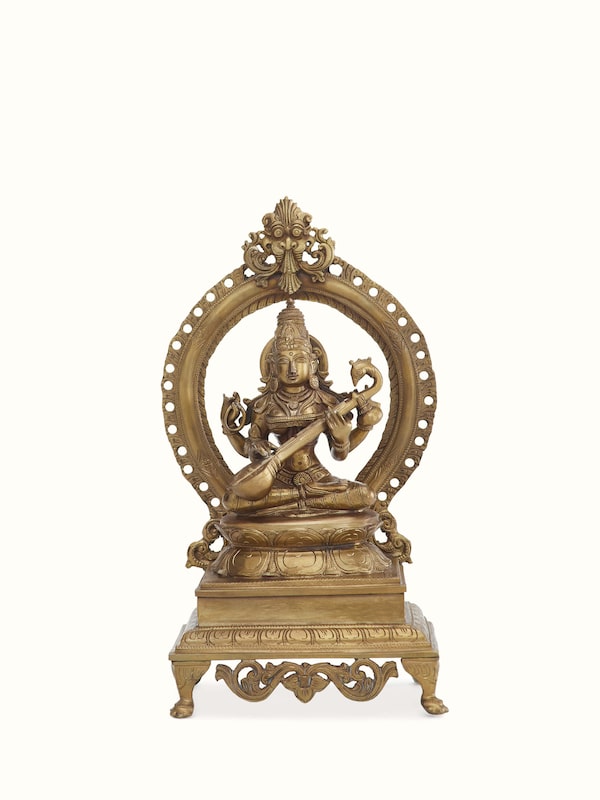 Saraswathi Bronze Casting Idol