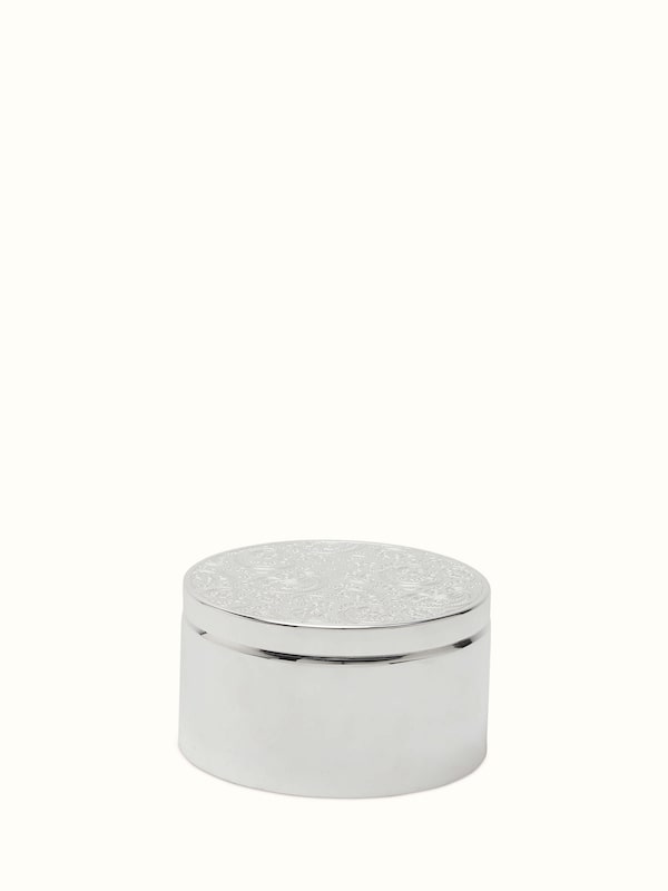 Silver-plated Paisley Round Box