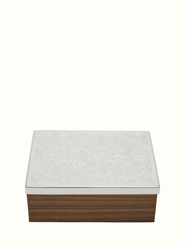 Silver-plated Paisley Rectangular Box