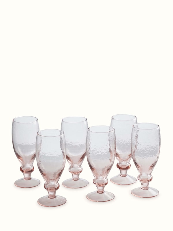 Glass-worked Wine Glasses (6 Pcs)