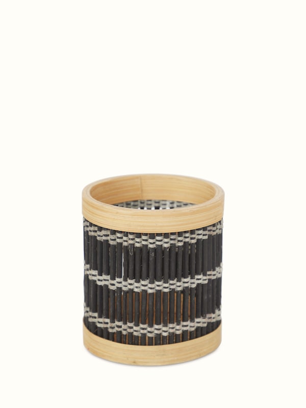 Bamboo Pen Stand Black