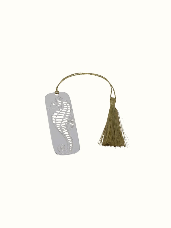 Silver-plated Seahorse Bookmark