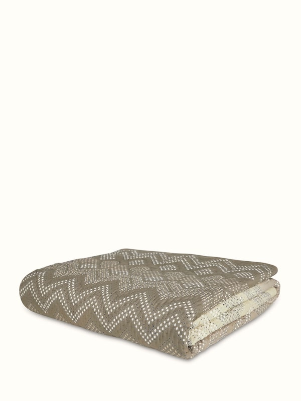 Rambagh Green Ombre Geo Cotton Sanganeri Hand Block Print Double-size Quilt