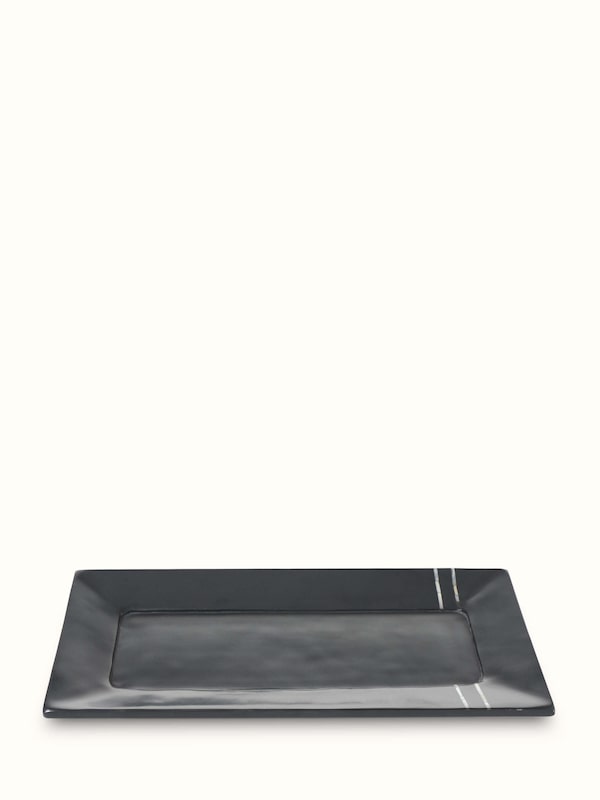 Carved Marble Stone Bath Tray Black Color