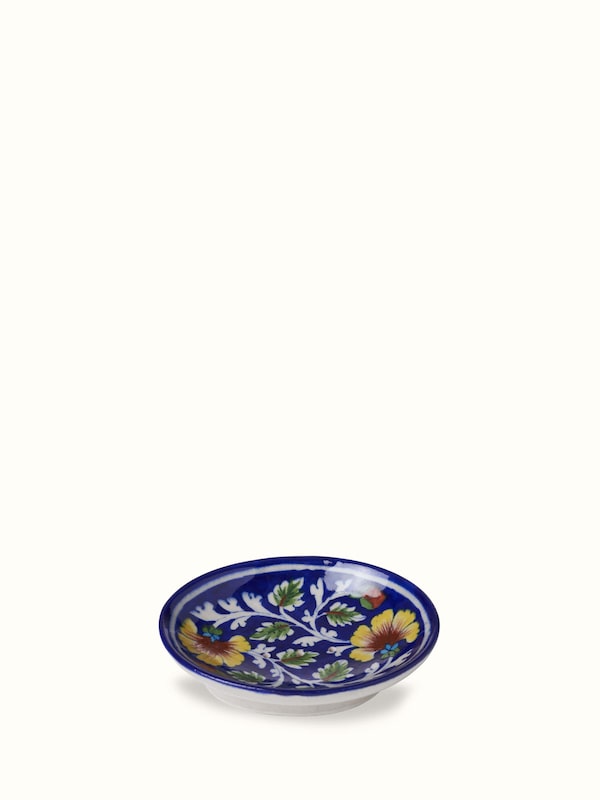 Blue Pottery Ceramic Soap Dish