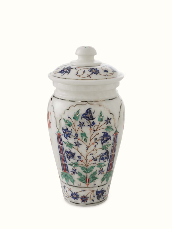 Transitional Pacchikari Marble Table Vase