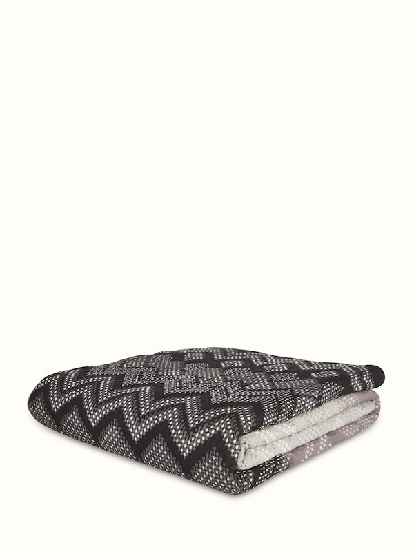 Rambagh Grey Ombre Geo Cotton Sanganeri Hand Block Print Double-size Quilt