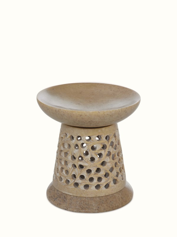 Transitional Polished Carved Stone Diffuser