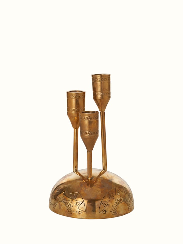 Brass Candle Holder Golden Color