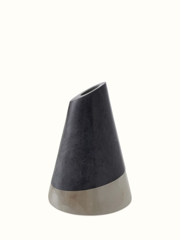 Carved Soapstone Bud Vase Black Color