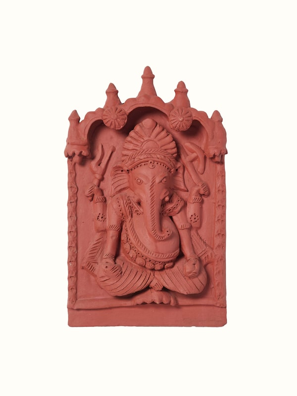 Matte Terracotta Clay Ganesha Idol