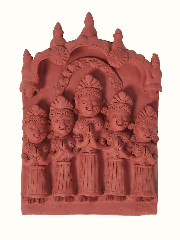 Terracotta Clay Five Lords Sculpture