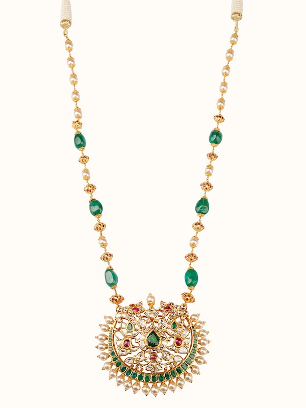 Hyderabad Jadau 22 Karat Gold Collar Necklace