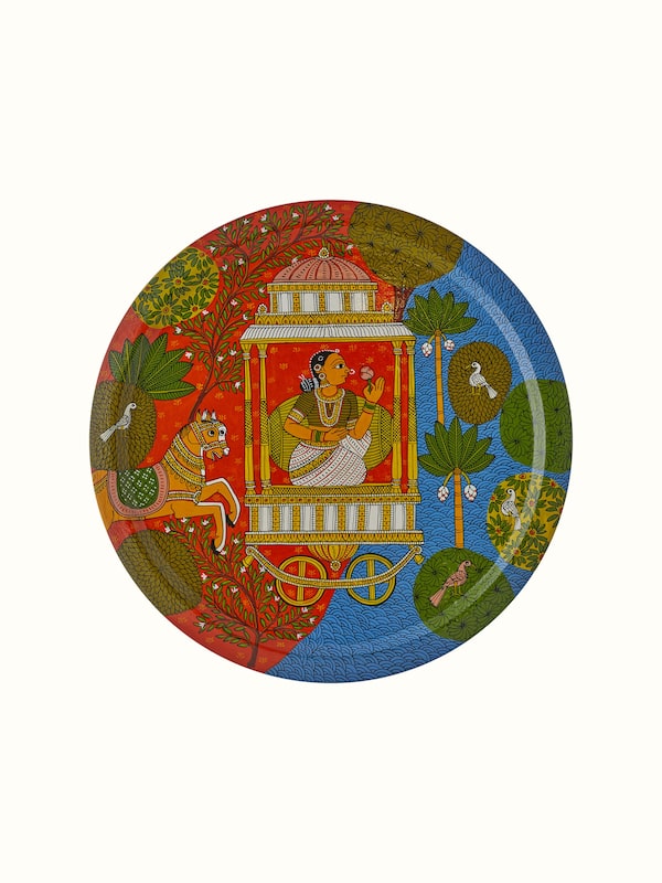 Cheriyal Lady Display Plate