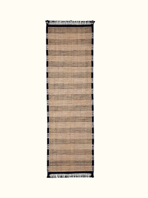 Indigo Stripe Natural Grass Cotton Yoga Mat