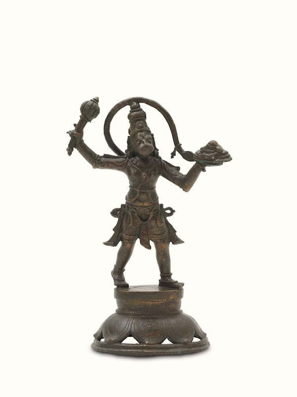 Anjaneyar with Sanjeevani Bronze Casting Idol
