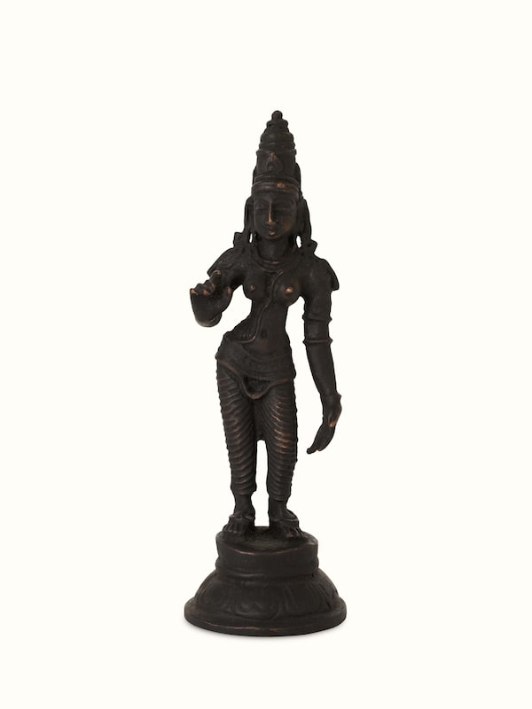 Revered Bronze Casting Goddess Parvathi Idol