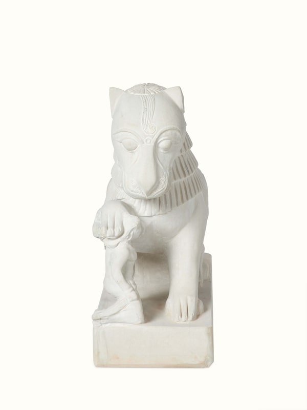 Shourya Carved Stone Shardul Large Sculpture