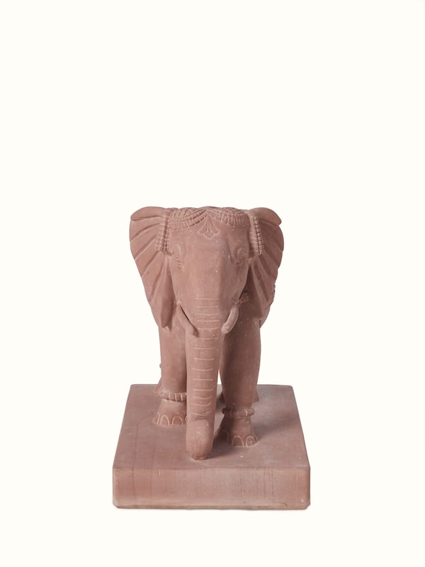 Hastin Carved Stone Gwalior Elephant Sculpture