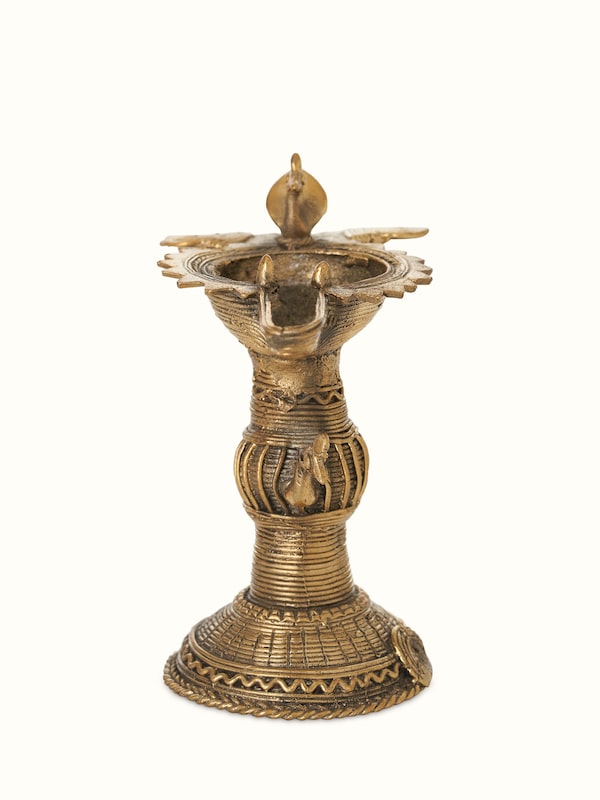 Antique Brass Dhokra Diya