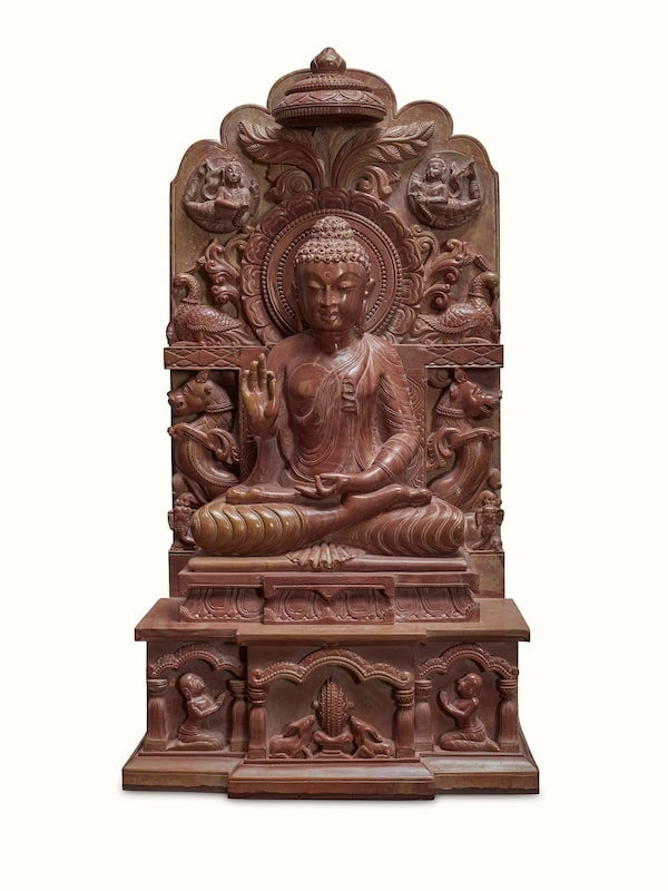 Carved Stone Enlightened Buddha Idol
