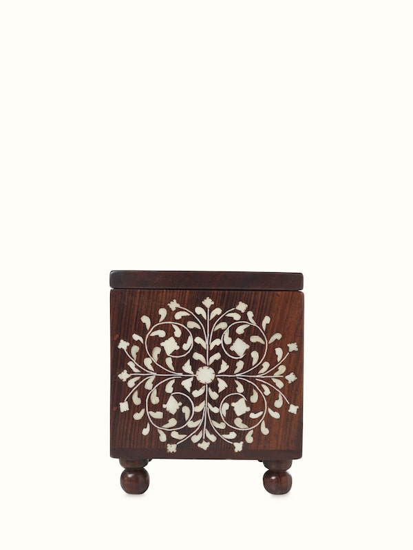 Sheesham Wood & Bone Inlaid Storage Box