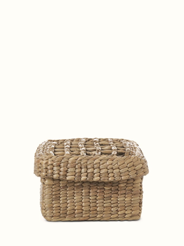 Natural Water Hyacinth Fibre Storage Basket