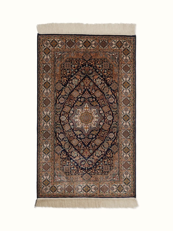 Traditional Persian Sadakdar Kashmir Silk Hand-knotted Runner