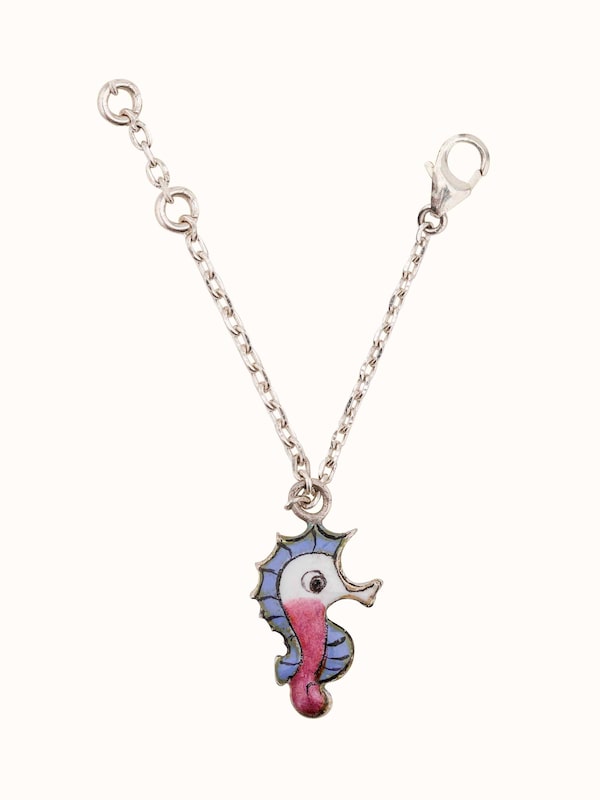 Gulabi Meenakari Silver Watch Charm
