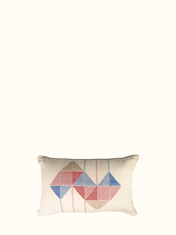 Uttarayan Hand Embroidery Kutch Jat Cotton Cushion Cover