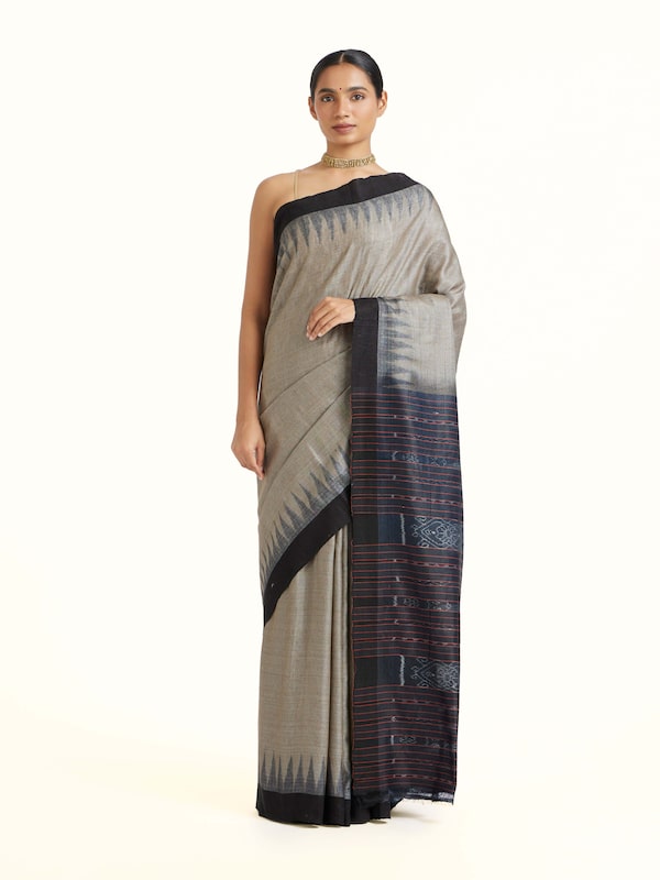 Green Tussar Silk Odisha Ikat Saree