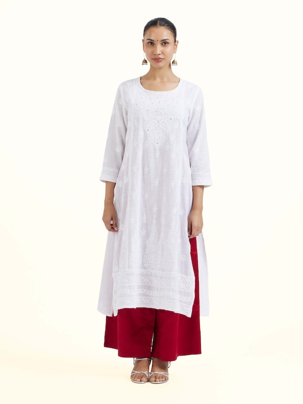 Red Silk Banarasi Palazzos