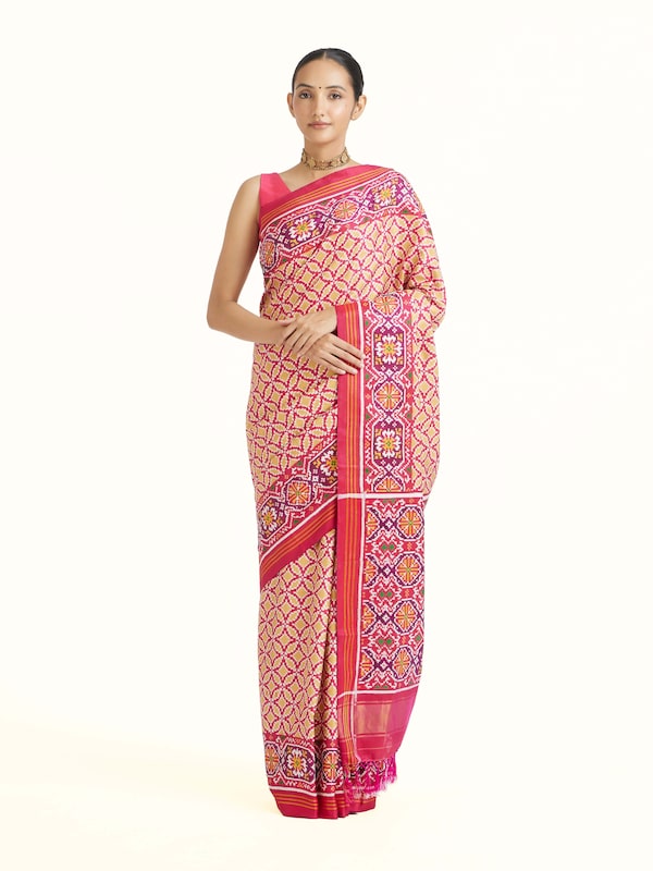 Beige Patan Patola Saree