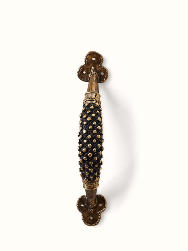 Dhokra Brass Small Balls Door Handle