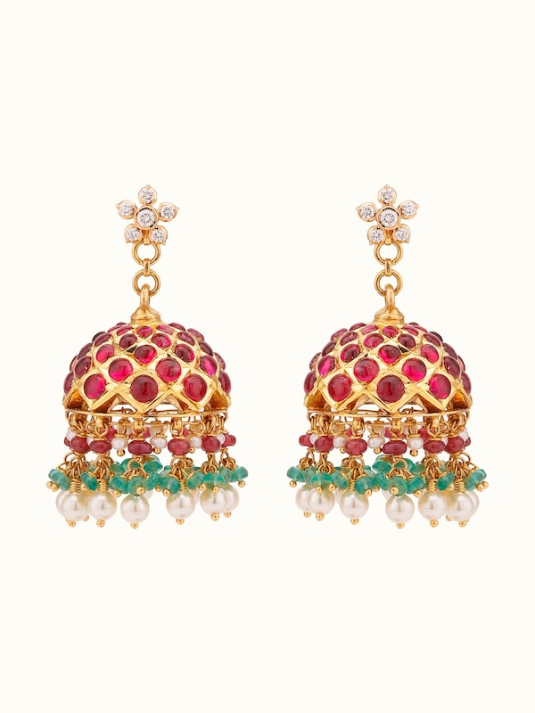 Kundala Velai 22 Karat Gold Jhumkas