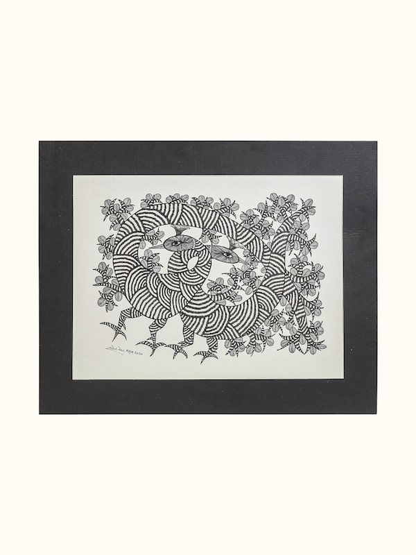 Silent Conversation Gond Art