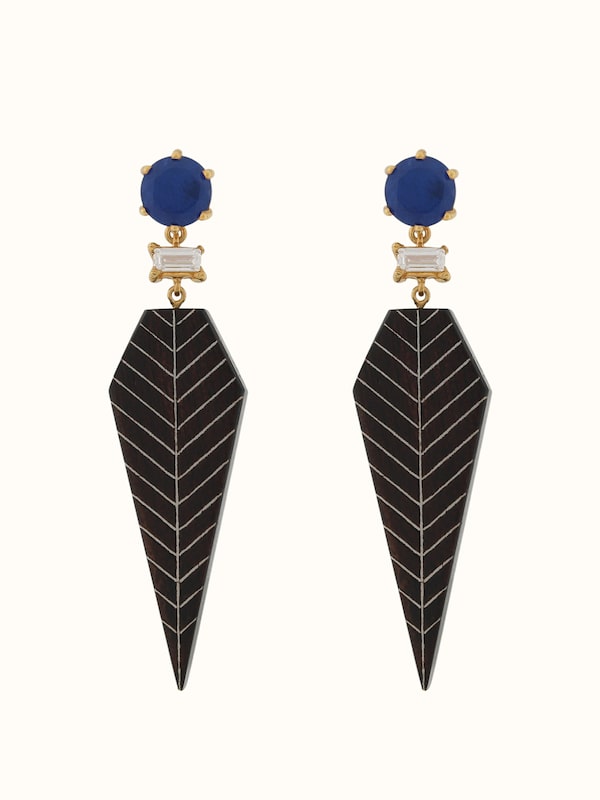 Tarkashi Silver Drop Earrings