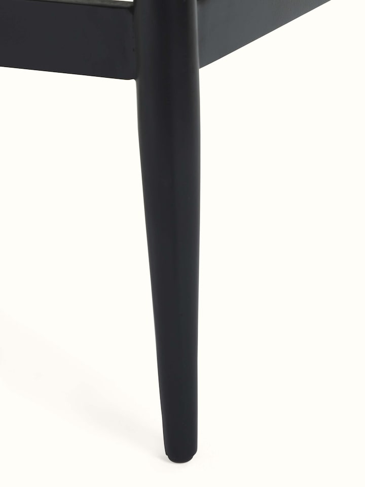Close-up view of Swadesh Mango Wood & Metal Bidriware Coffee Table highlighting the intricate metal work and wood design