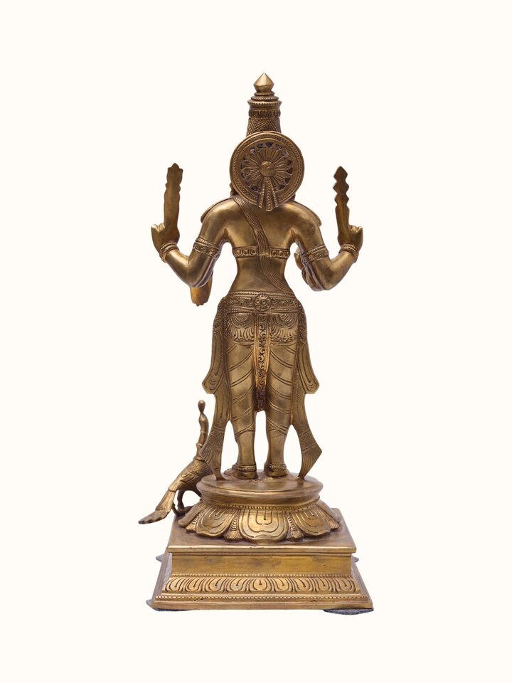 Bottom view of the Bronze Cast Chennakeshava Idol