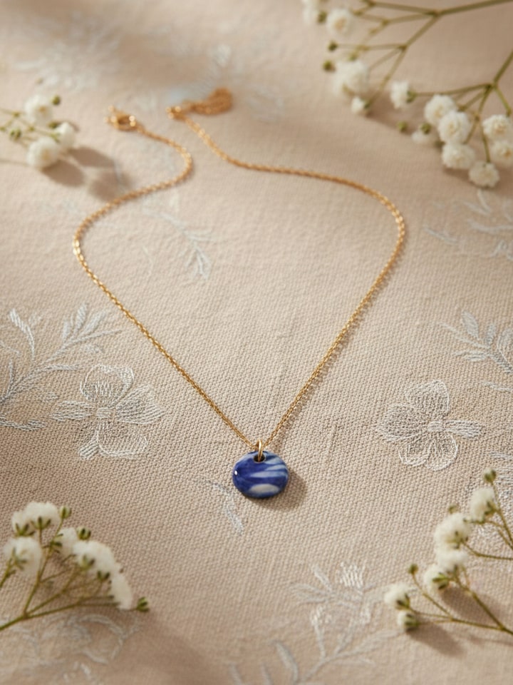 Lifestyle view of Ceramic Pendant & Chain