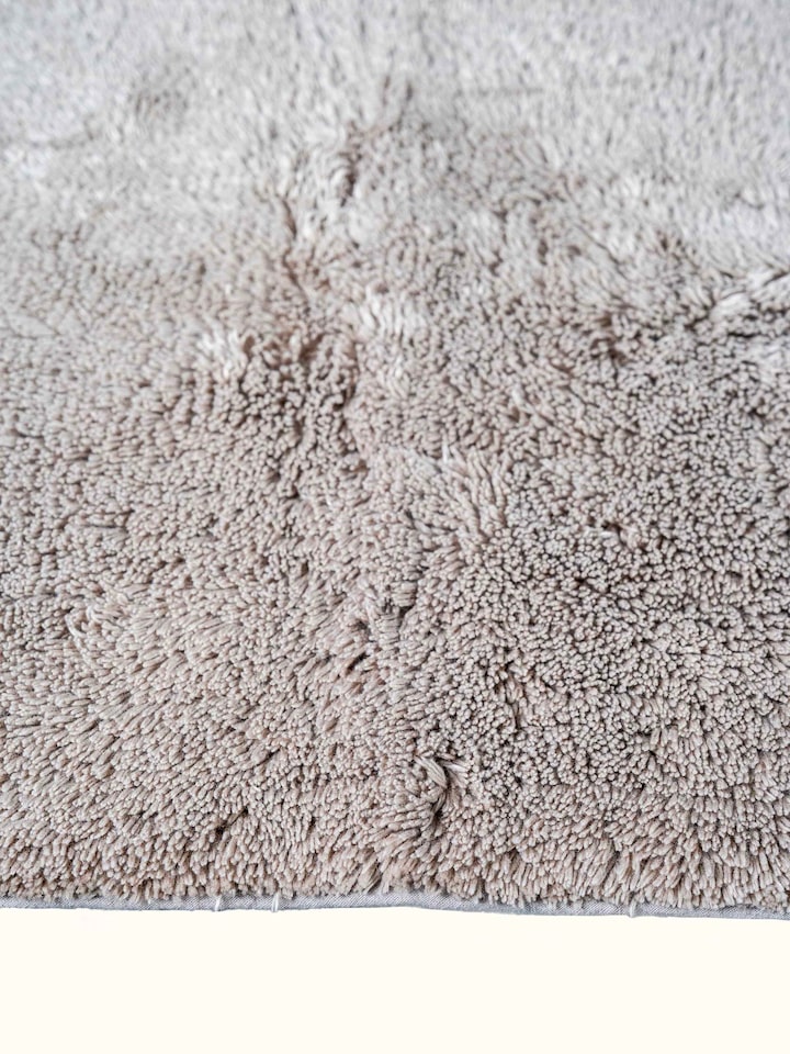 Nityam Solid Bamboo Cotton Beige Bath Mat