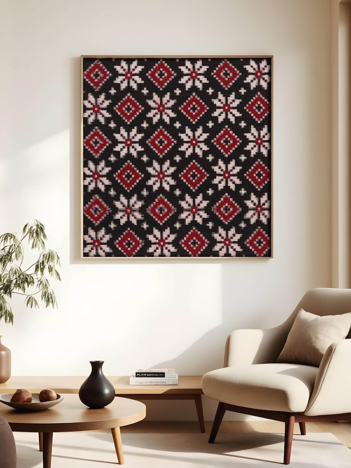 Side view of the Telia Rumal Wall Hanging