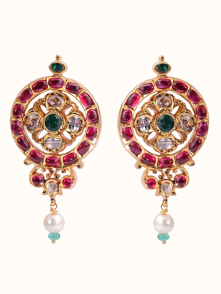 Kundala Velai 22 Karat Gold Drop Earrings