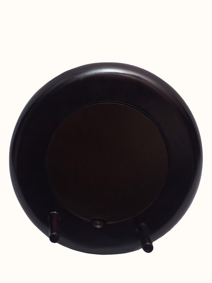 Back view of Blue Pottery Ceramic Table Clock